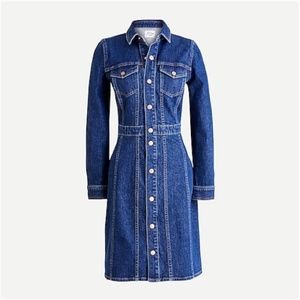 NWT J.Crew denim button-front shirt dress